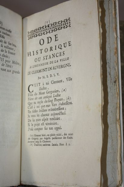Recueil de pièces de littérature. 
Clermont,...