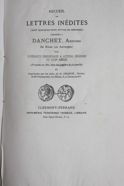 VAISSIERE (Pierre de). Lettres d'aristocrates