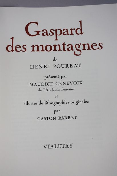 POURRAT (H.) BARRET (Gaston). Gaspard des...