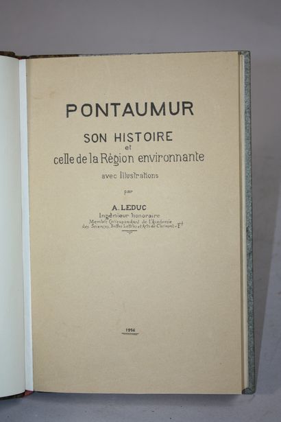 LEDUC (Alfred). Pontaumur. Son histoire et...