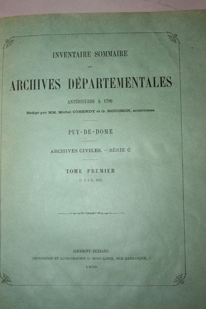 Inventaire sommaire des archives départementales...