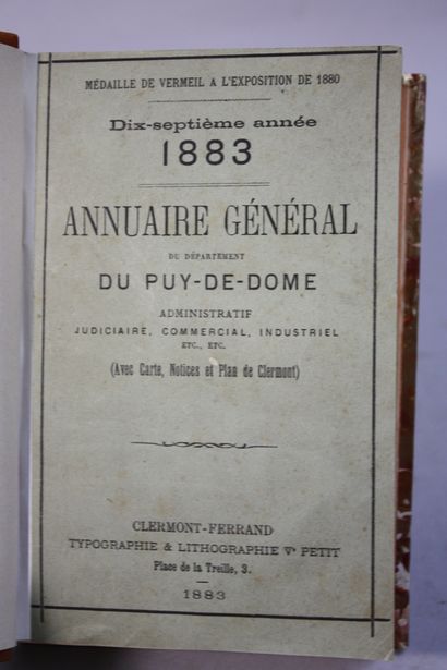 ANNUAIRE ILLUSTRE du Département du Puy-de-Dôme...