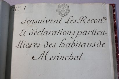 [MANUSCRIT]. TERRIER DE CHEREDON, LA MOTTE...