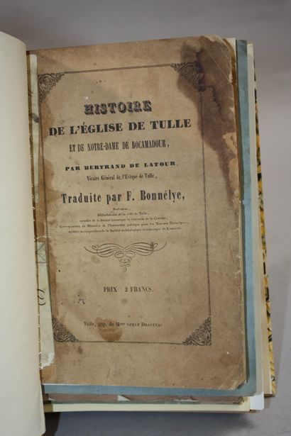 [AUVERGNE VARIA]. 2 forts vol. in-8. Demi-basane...