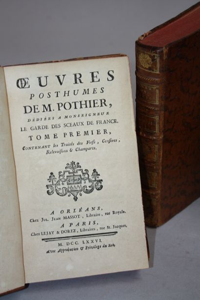 [DROIT FEODAL]. 3 volumes :
POTHIER. Œuvres...