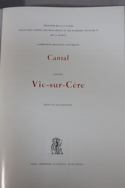 [AUVERGNE MONOGRAPHIES VILLAGEOISES]. 9 volumes...