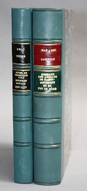TIXIER. Acts of reception of royal notaries:...