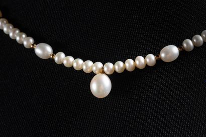 Freshwater and Chinese cultured pearl necklace....