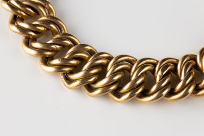 Accidental curb chain bracelet in yellow...
