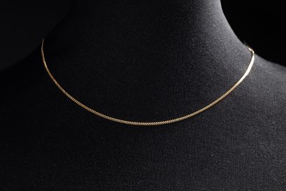 Chaine maille gourmette en or jaune (750...