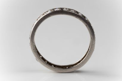 Wedding band in platinum (850 thousandths)...