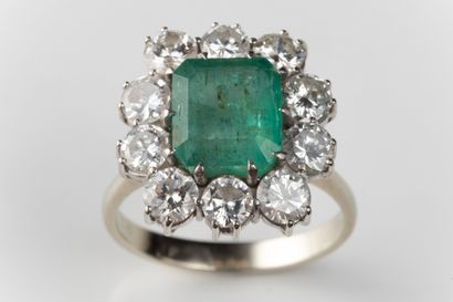 Square ring centered on a rectangular cut...