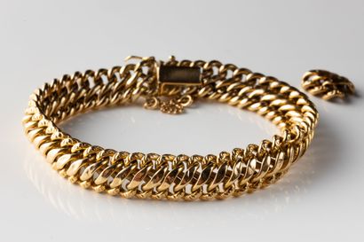 Bracelet maille américaine en or jaune (750...