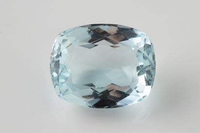 Rectangular aquamarine with rounded corners...