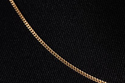 Chaine maille gourmette en or jaune (750...