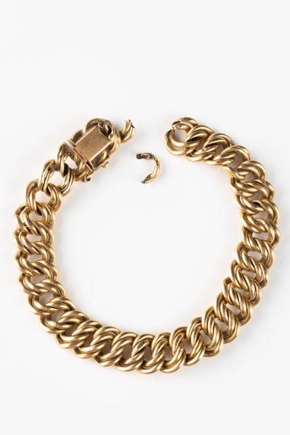 Accidental curb chain bracelet in yellow...