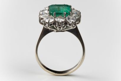 Square ring centered on a rectangular cut...
