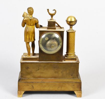 Pendule en bronze doré à l'Allégorie de la...
