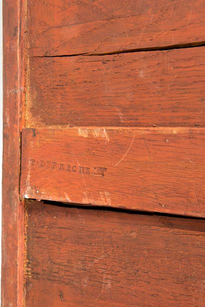 Rosewood inlaid with stained-wood Greek-style...