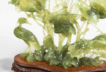 CHINA - 20th century

Green serpentine group...
