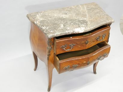 Louis XV style wood and marble chest of drawers
height:...