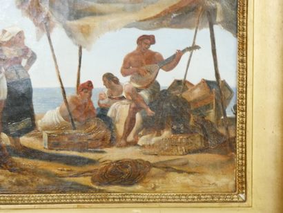 * 19th century school
Neapolitan fishermen...