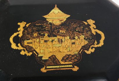 JAPAN - 19th century 
Lacquer tea caddy with...
