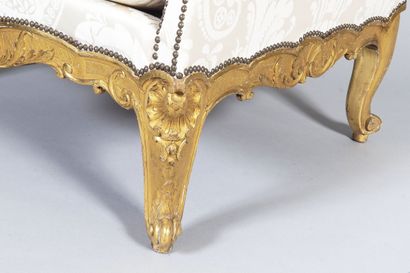 Regency style carved and gilded wood shepherd's...
