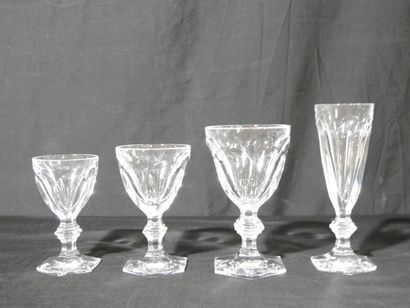 BACCARAT 
Partie de service de verre, modèle...