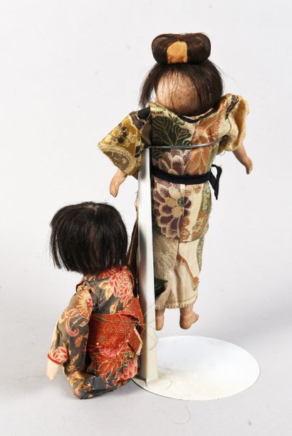 JAPAN - 20th century
Two articulated children's...