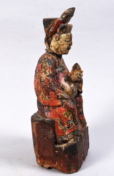 CHINA - 19th century
Polychrome lacquered...