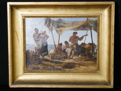 * 19th century school
Neapolitan fishermen...