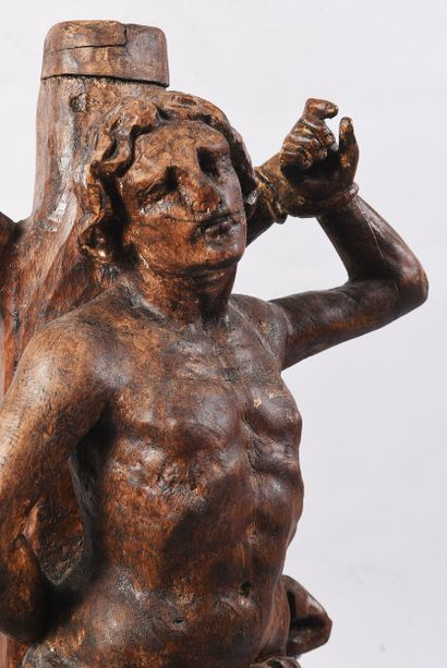 French school of the 19th century,
Saint-Sébastien,
Carved...