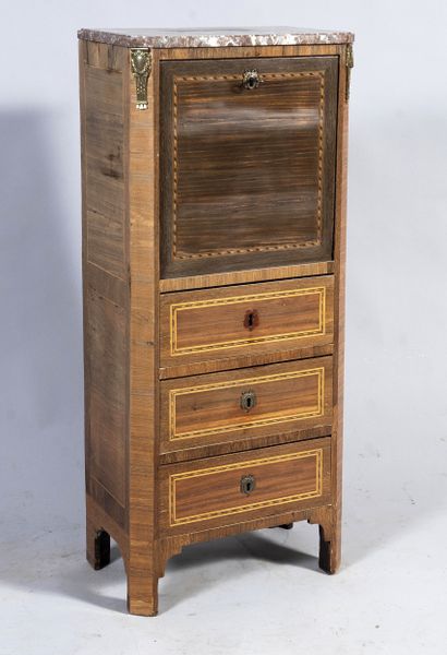 Wood veneer with amaranth frames, opening...