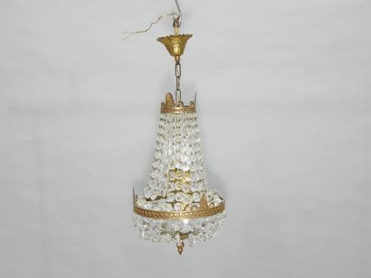 Crown-shaped ceiling light with pendants...