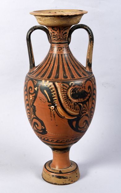 Amphora decorated on the front with a horseman...