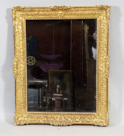 Régence style carved and gilded wood mirror
19th...