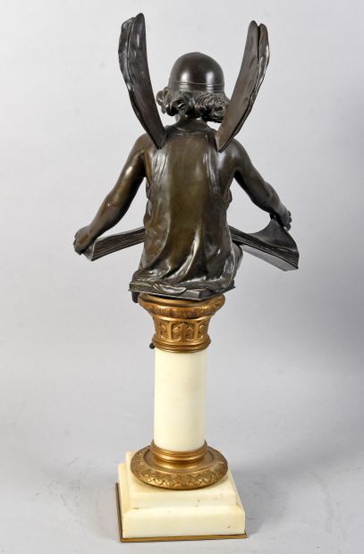 CHARRON A. 
Genius of science. 
Black patina...