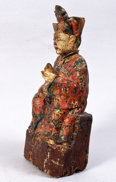 CHINA - 19th century
Polychrome lacquered...