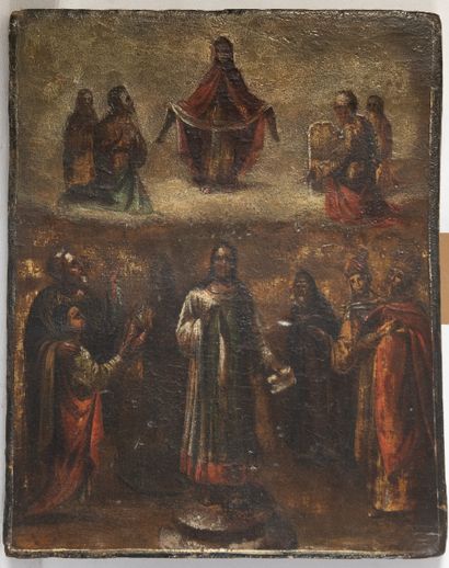 19th century Russian icon or painting on...