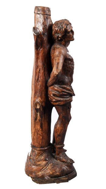 French school of the 19th century,
Saint-Sébastien,
Carved...