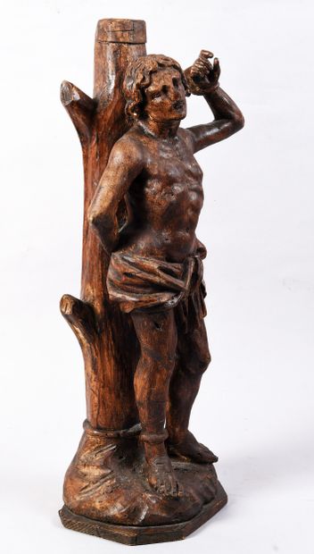 French school of the 19th century,
Saint-Sébastien,
Carved...