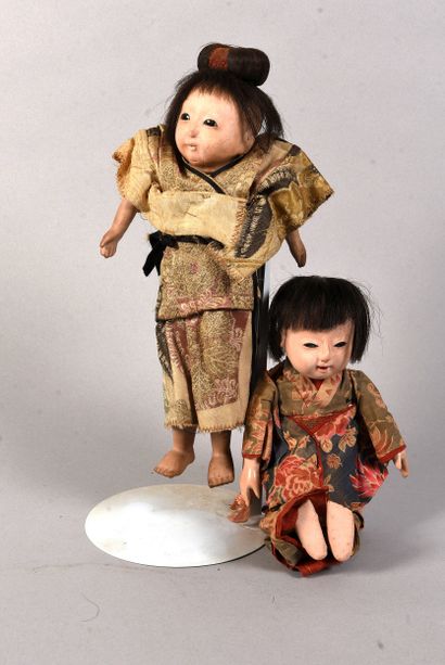 JAPAN - 20th century
Two articulated children's...