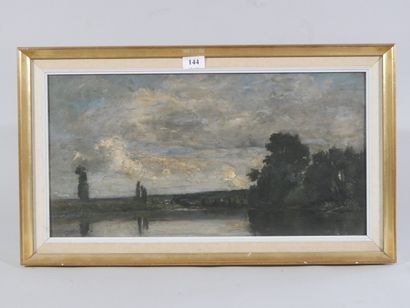 Emile Louis MATHON (1842-1899)
Bord de rivière
Huile...