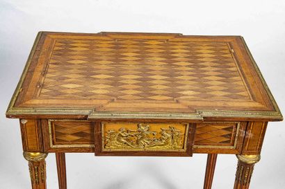 Quintrangular mahogany and mahogany veneer...