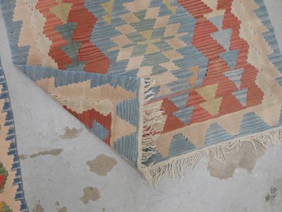 Set of 3 wool tribal rugs
186 x 107 cm (x2)...
