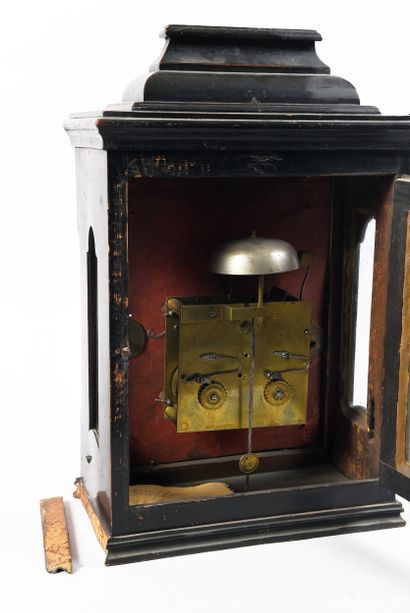 Louis XIV-style religious clock in blackened...