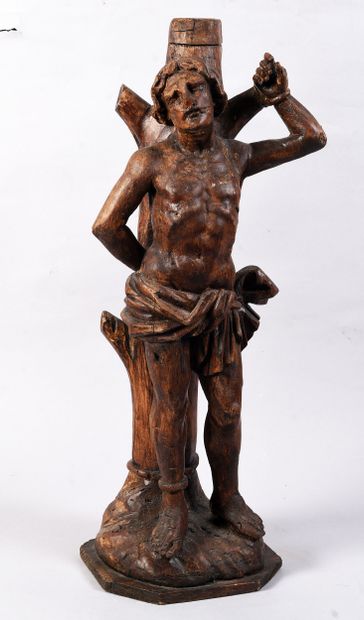 French school of the 19th century,
Saint-Sébastien,
Carved...