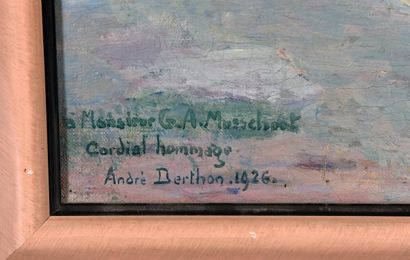 BERTHON André Les lavandières, Hst sbg, dated...