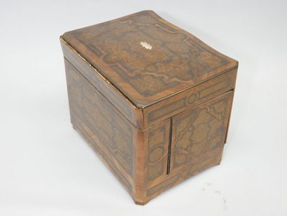 Rosewood veneered liquor cabinet with scroll...